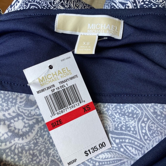 Michael Kors navy and white dress. - Picture 7 of 7